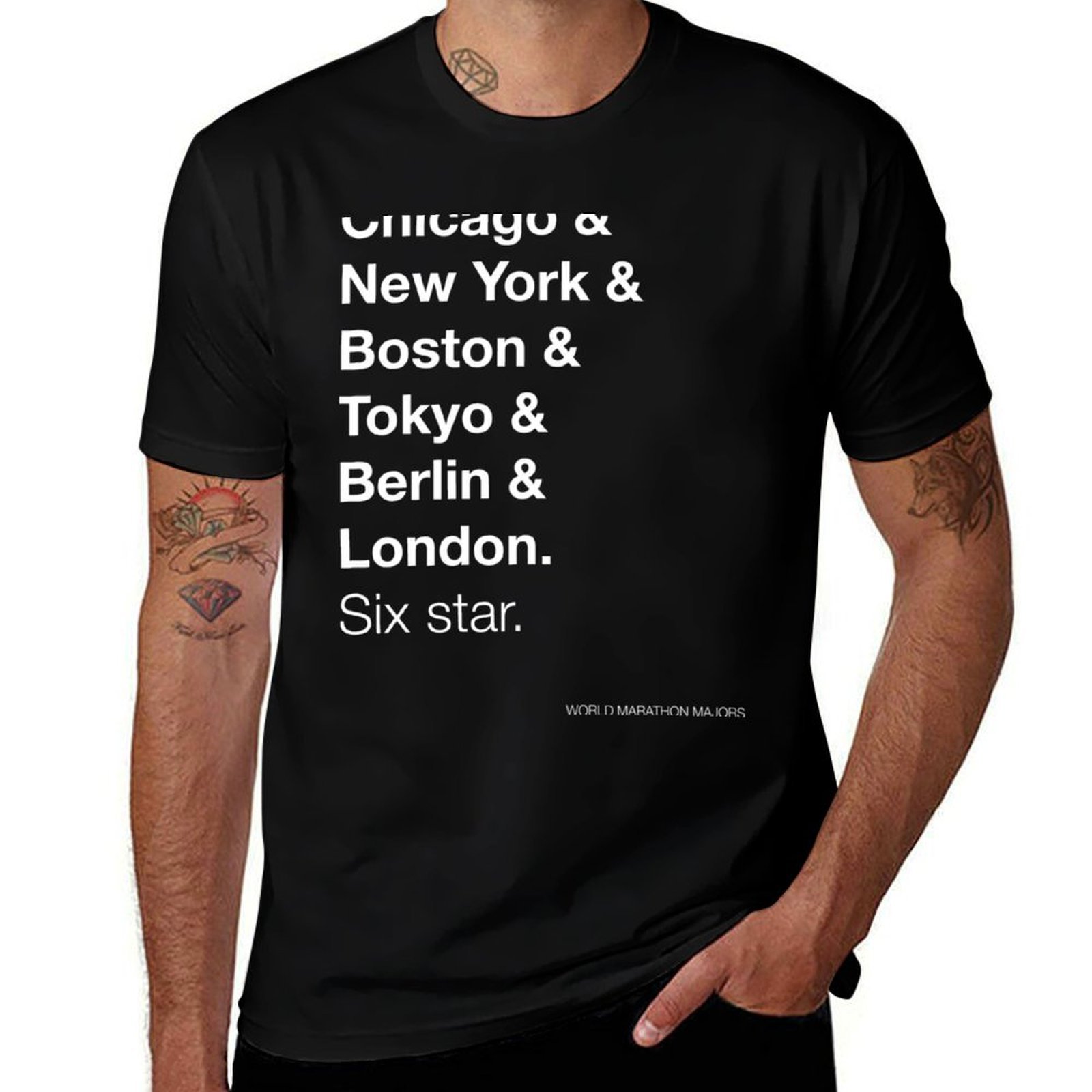 Outdoor Sports List - World Marathon Majors Minimal List T-Shirt