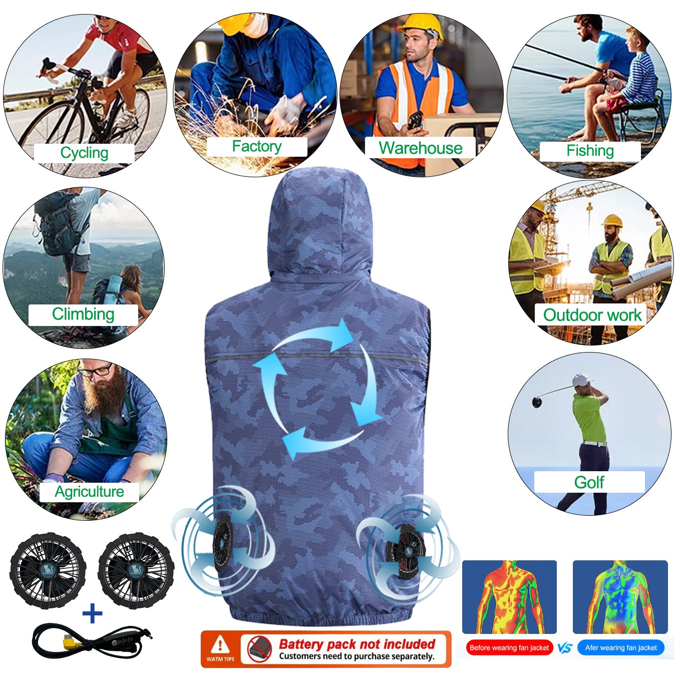 Zomer Sport 12V/5V Fan Aircond - Outdoor Sport Jacket Women'S recensie en prijs