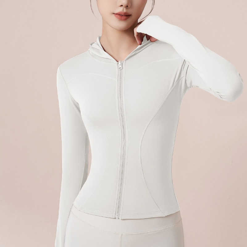 Hoge elastische hoodie yoga ja - Outdoor Sport Jacket Women'S recensie en prijs
